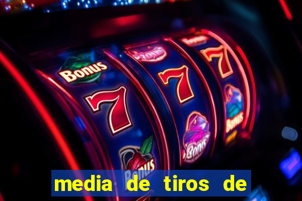 media de tiros de meta por jogo